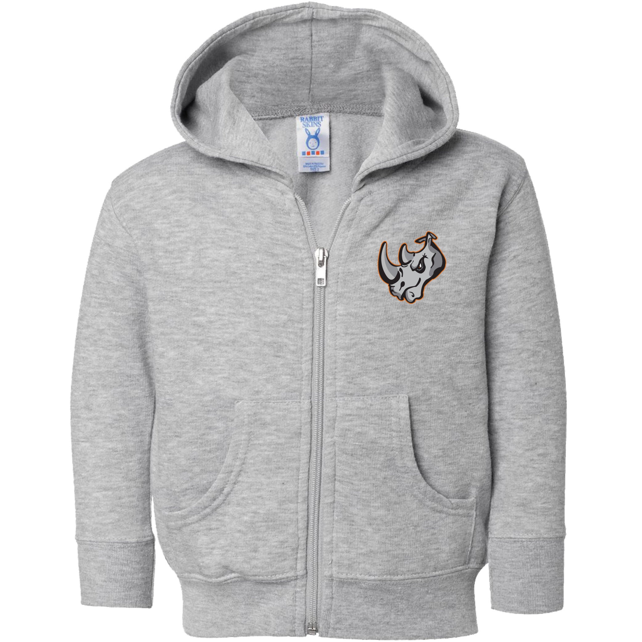 Rhino Grey Full Zip Youth Sweatshirt | El Paso Rhinos Online Store
